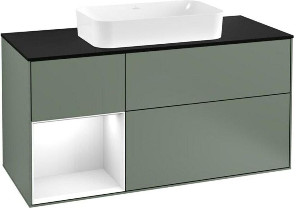 V&B Waschtischunterschrank Finion 120cm, Pl b m, Rg l g w Lac, Oli. m Lac