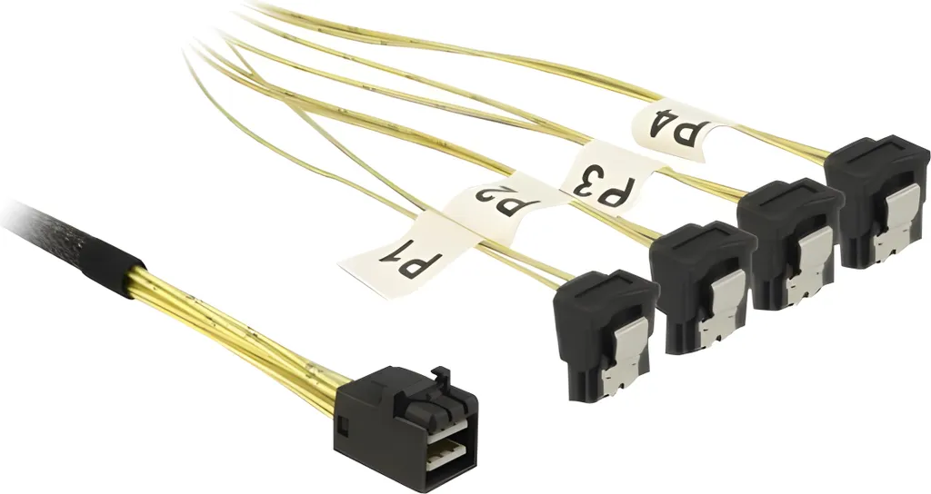Cavo Delock 85684 MiniSAS HD a 4xSATA: Soluzione Professionale 0.5m