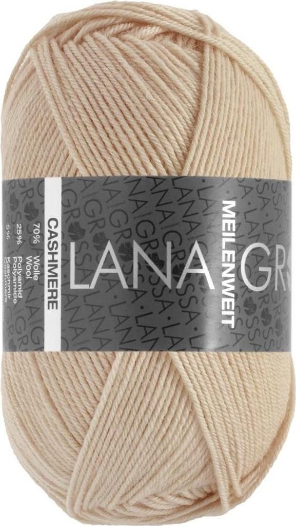 Lana Grossa - Meilenweit 4-fach 50g Cashmere 0061 beige Produktbild 