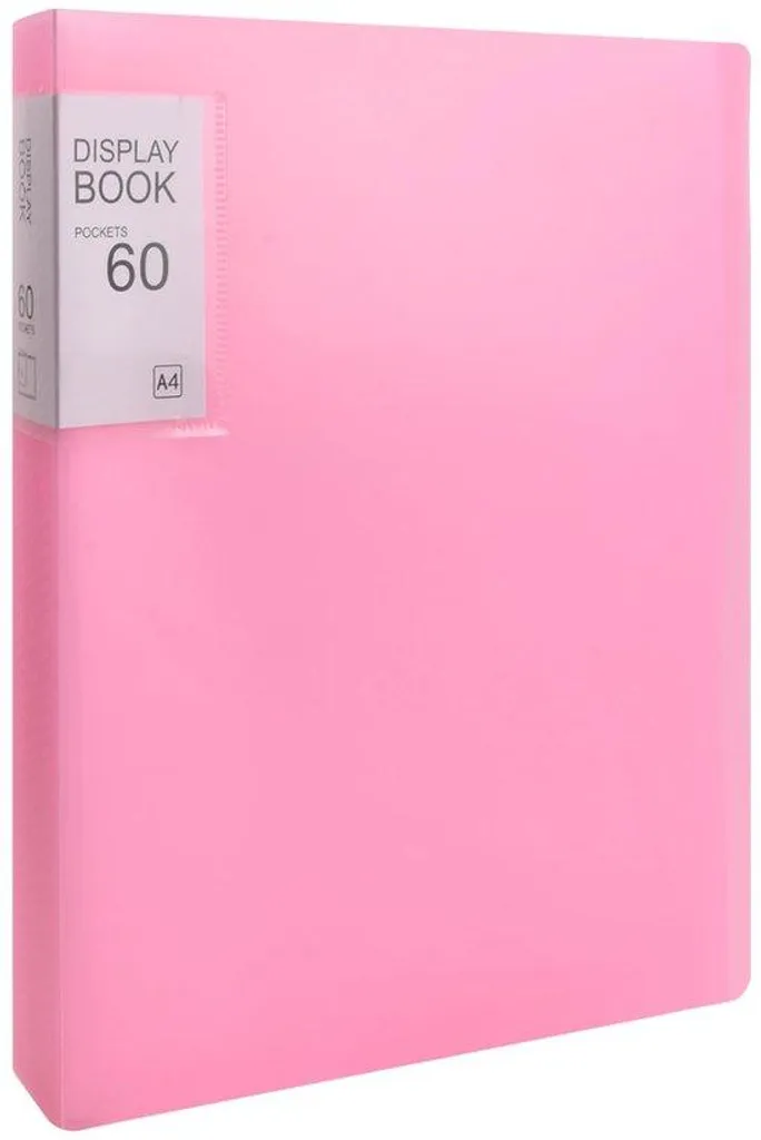 Porte-documents A4 Rose 60 Pochettes - Classeur Souple Protège-Documents
