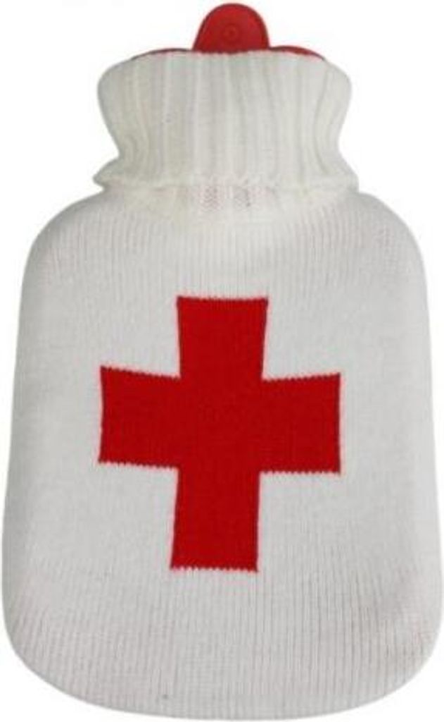 Wärmflasche mit Einstickung – Rotes Kreuz - 39112 Beige