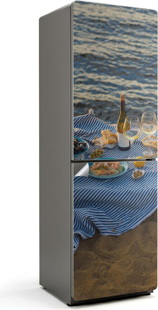 Bunte abstrakte Formen – Kühlschrank Aufkleber – Klebefolie Kühlschrank – Kühlschrank Nachbildung – Kühlschrankfolie selbstklebend – ...