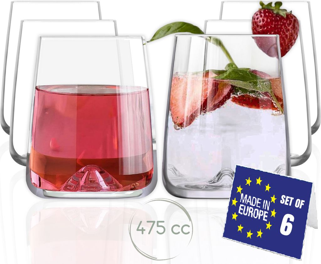 LAV Terra Weingläser – 475 ml (16 1/4 oz), 6er Set