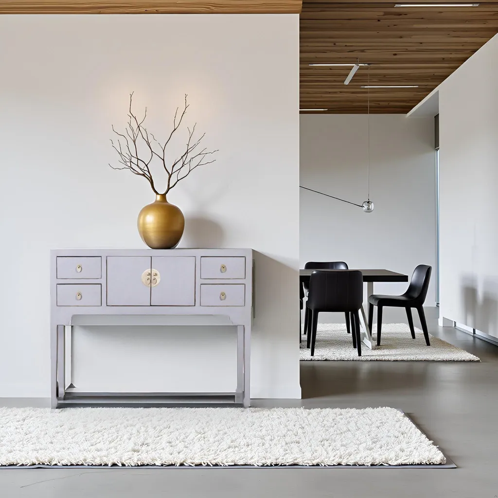 Petite Table Basse d'Appoint Orientale - Console Entrée et Table Murale - 6