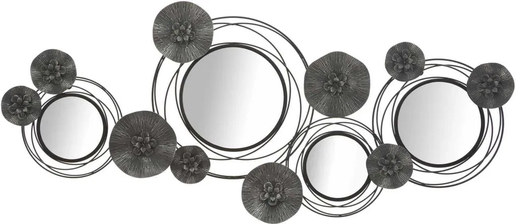 Specchio FURNLUX Wall Art 117cm Nero - Arreda con Luce e Stile