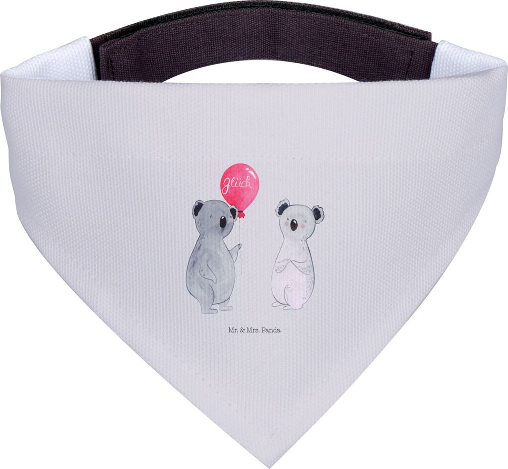 Mr. & Mrs. Panda Hunde Halstuch Koala Luftballon - Grau Pastell - Geschenk, Geburtstag, Hund, Hundehalstuch, Tuch, Für, Party