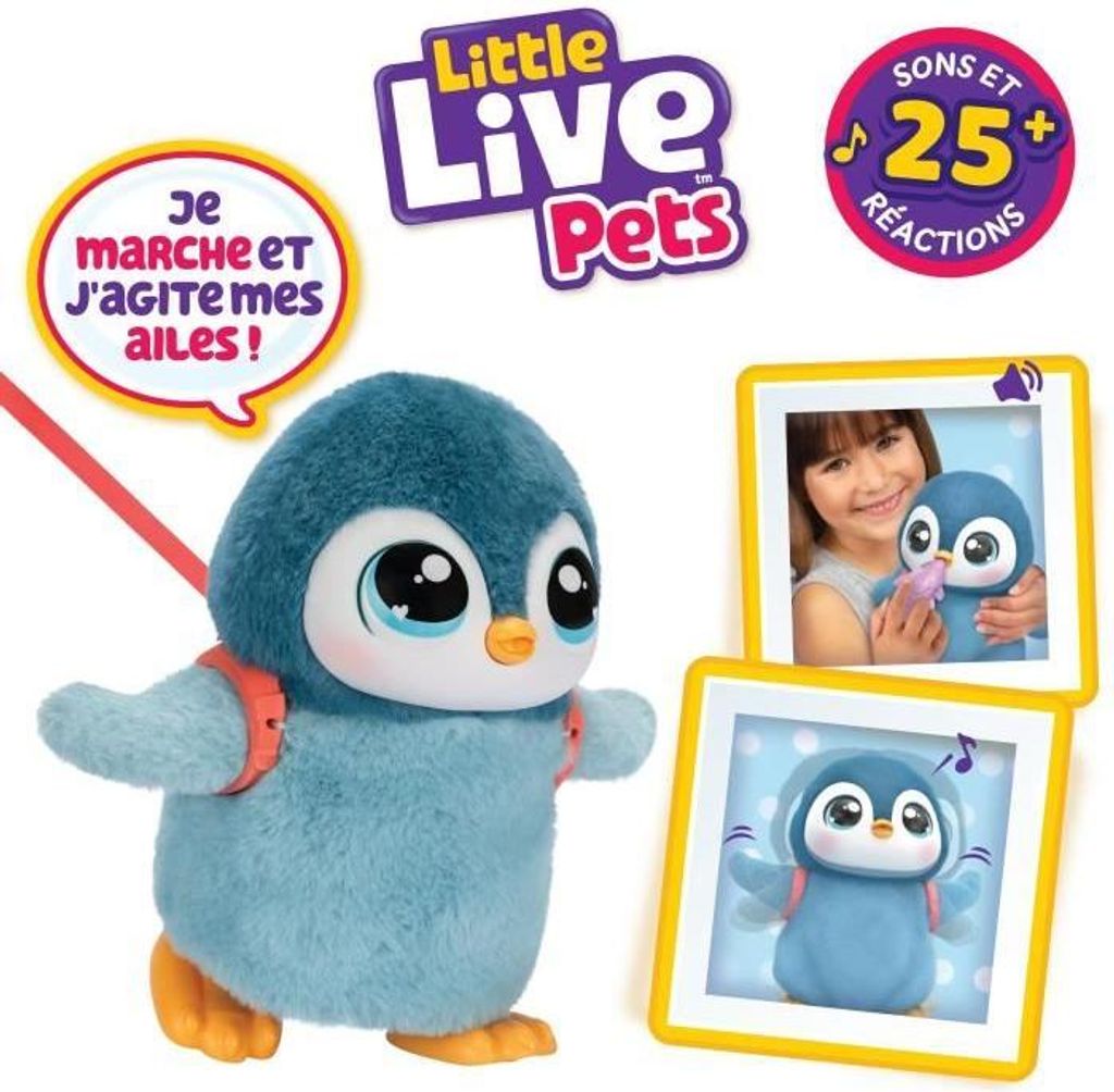 Interaktiver Pinguin, Little Live Pets Mein Kleiner Pinguin, Elektronisch, Mit Zubehör, 25 Sounds & Reaktionen