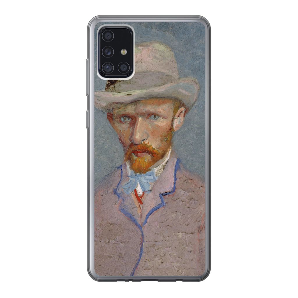 MuchoWow Handyhülle Schutzhülle Hülle für Samsung Galaxy A52 5G Selbstporträt - Vincent van Gogh Silikon Softcase Handy Hülle - Umschlag