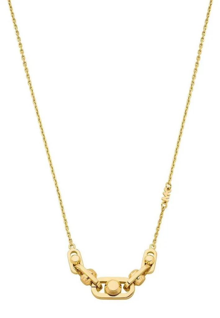 Collier plaqué or inaltérable avec maillons imbriqués haut de gamme