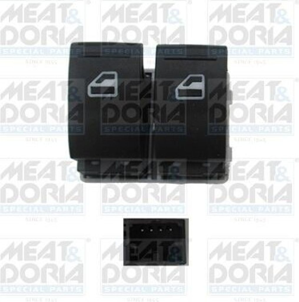 MEAT & DORIA 26126 Fensterheberschalter für VW Transporter V Bus (7HB, 7HJ, 7EB, 7EJ, 7EF, 7EG, 7HF, 7EC) Vorne Links Fensterheber Schalter