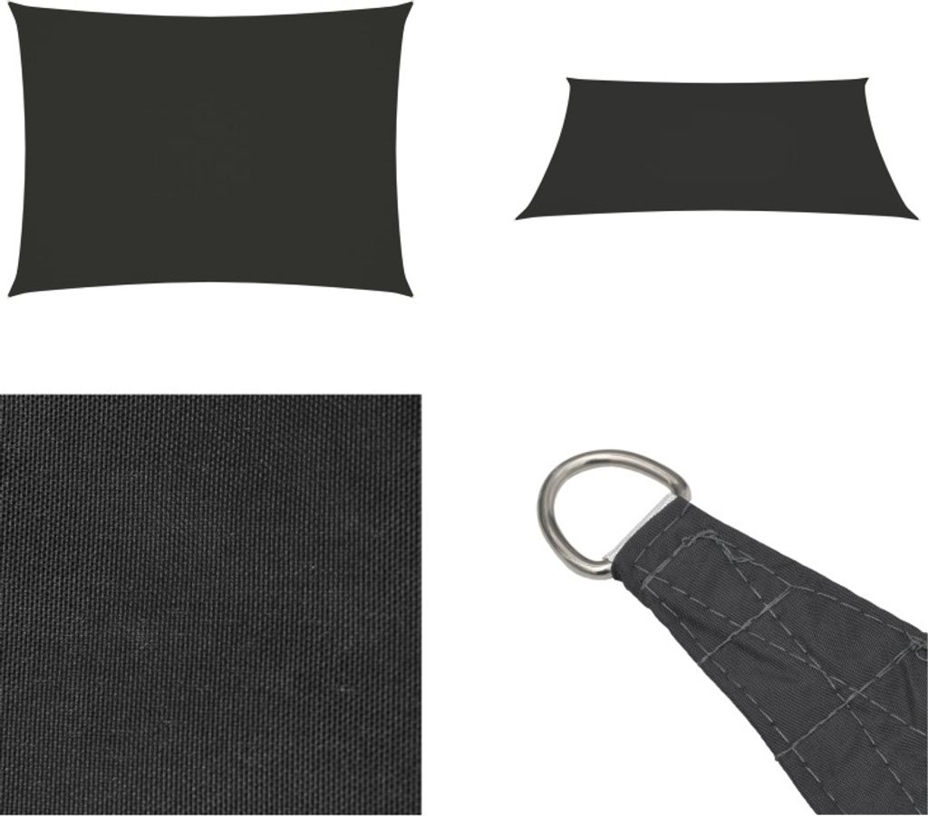 vidaXL Sonnensegel Oxford Gewebe Rechteckig 3x4,5 m Anthrazit - Sonnensegel - Sonnenschutz - Windschutz - Sonnendach