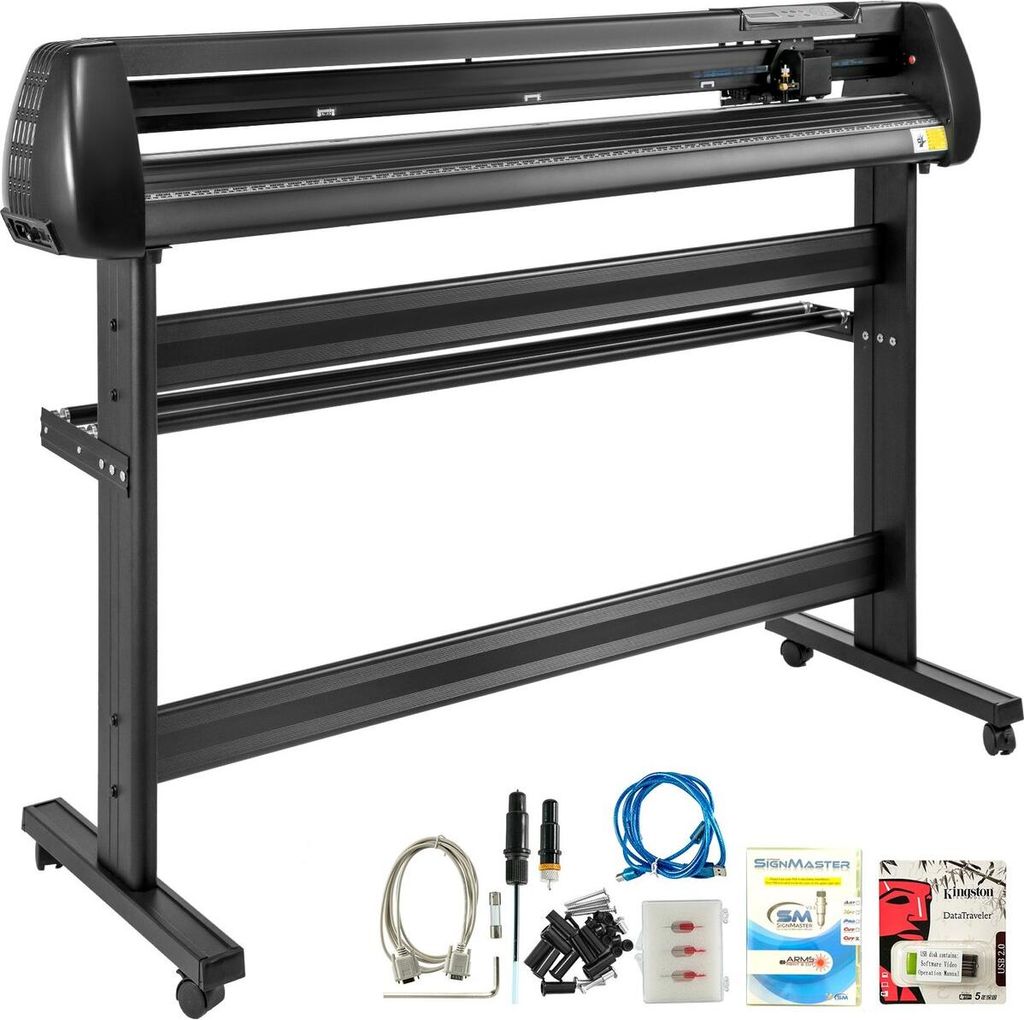 53" Vinyl Cutter Machine Basic Vinyl Plotter Cutter with Stand Plotter Adjustable Force Speed Sign Making