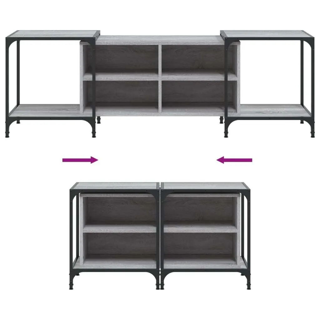 Mobile Porta TV Maison Exclusive Grigio Sonoma 153cm | Legno Robusto - 7