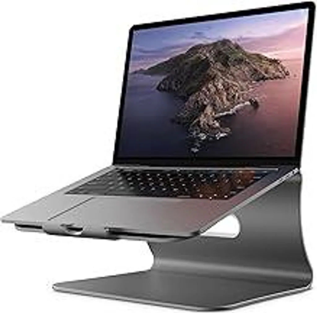 Supporto Laptop Alluminio Grigio 11-16 Pollici - Stand Ventilato Professionale
