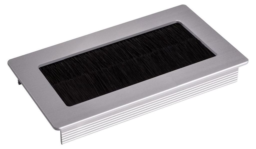 SOTECH Kabeldurchlass TONDO 100 x 70 x 17,3 mm Silber EV1 – Kabeldurchführung Schreibtisch