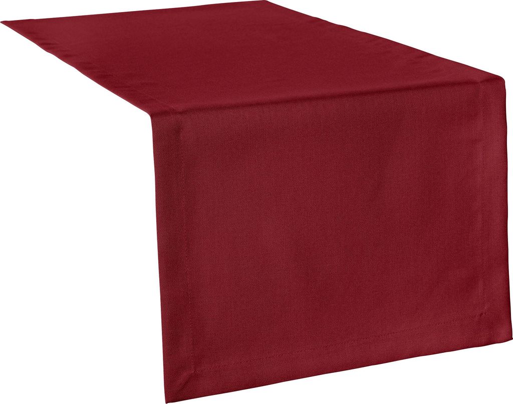 Erwin Müller Tischläufer Madrid" weinrot 50x150 cm"