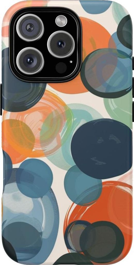Bunte, überlappende Kreise – Hülle Kompatibel mit iPhone 16 Pro