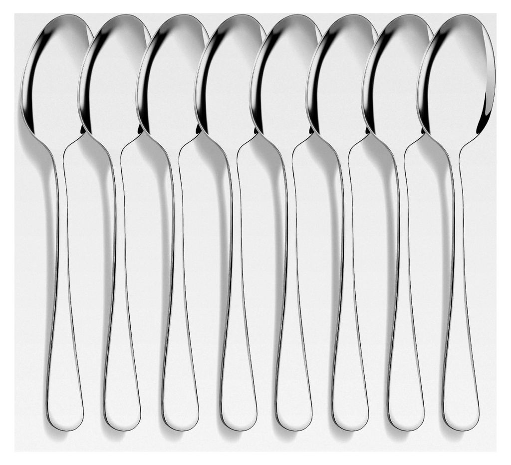 Teelöffel Set 8 Stück, 14 cm Kaffeelöffel aus Edelstahl, kleine Espressolöffel, Dessertlöffel, spülmaschinenfest