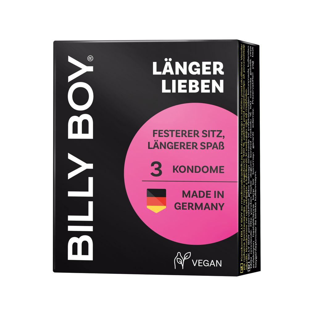 3er Billy Boy Länger Lieben Kondome mit Ring - Produktbild 
