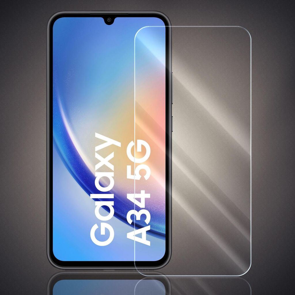 A transparent screen protector is shown next to a smartphone displaying text.