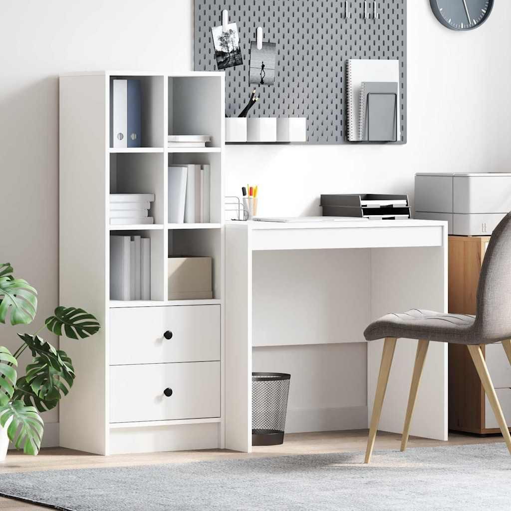 “2026 Moderne“Schreibtisch mit Schubladen 2 pcs Weiß - Kommoden Designermöbel 5176149