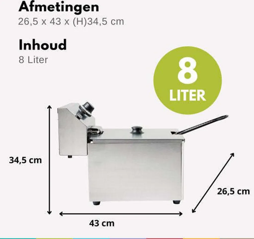 Friteuse Électrique Professionnelle 8 Litres - Matériel de Restauration - 14