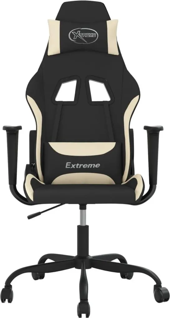 Sedia da gioco in tessuto nero e crema - 3