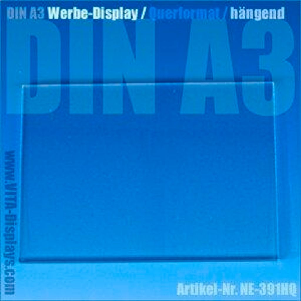 DIN A3 Werbe-Display / hängend / quer (OL)