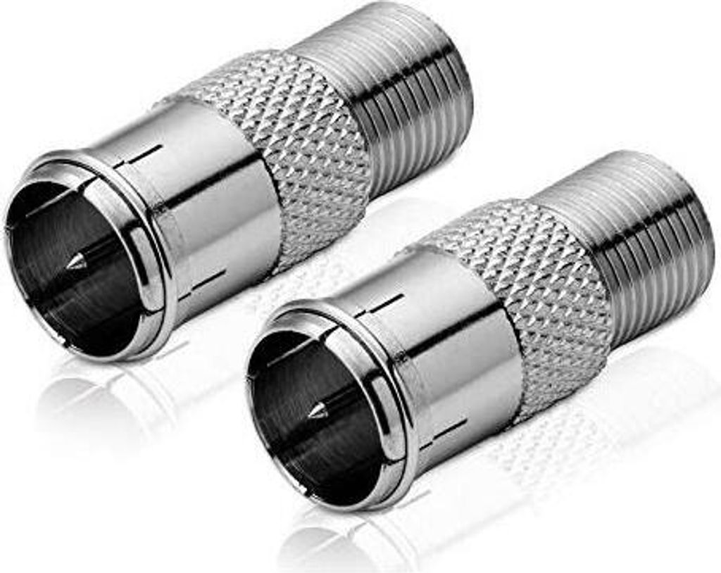 Adapter F-Quick-Stecker / F-Buchse (2 Stück)