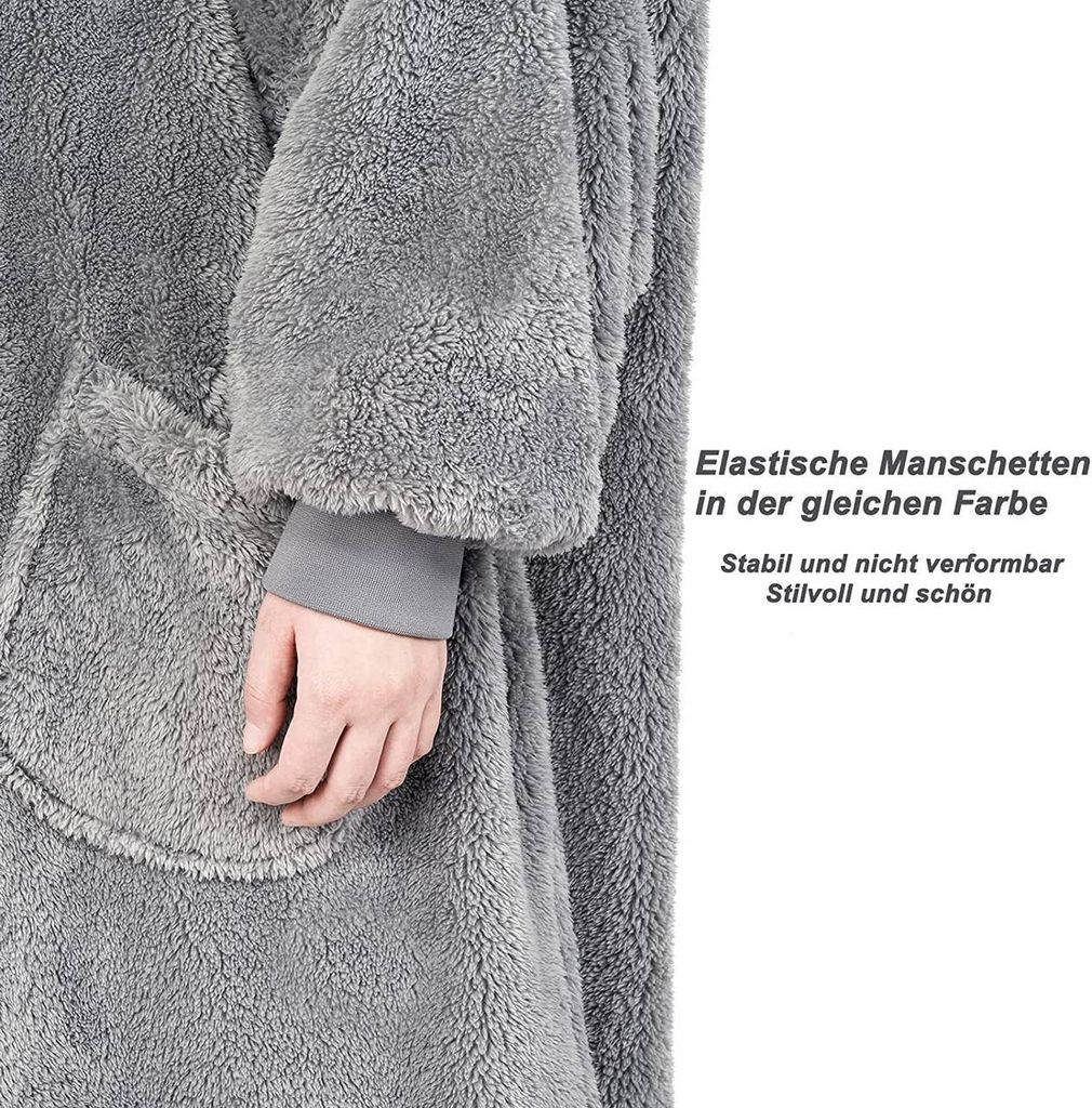 WOLTU Hoodie Decke mit Ärmeln und Kapuze Kuscheldecke Produktbild 4