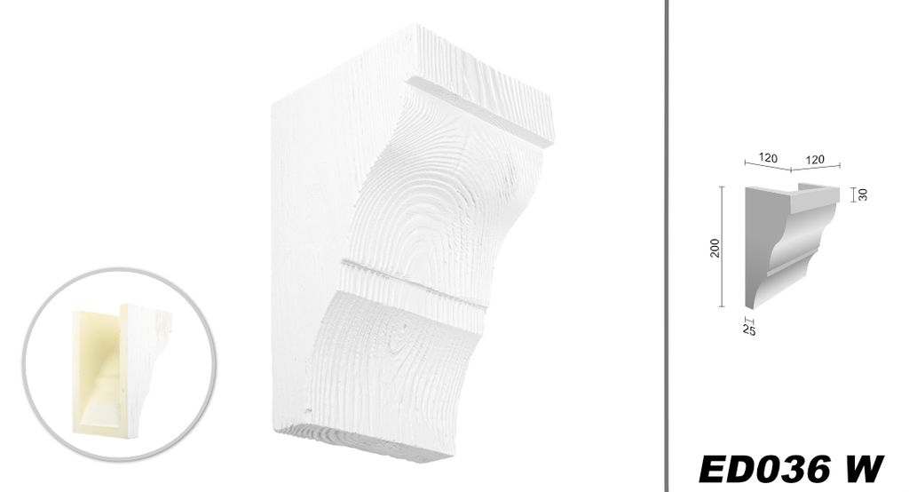 DECO WOOD Balkenkonsole modern aus Polyurethane, Produktbild 