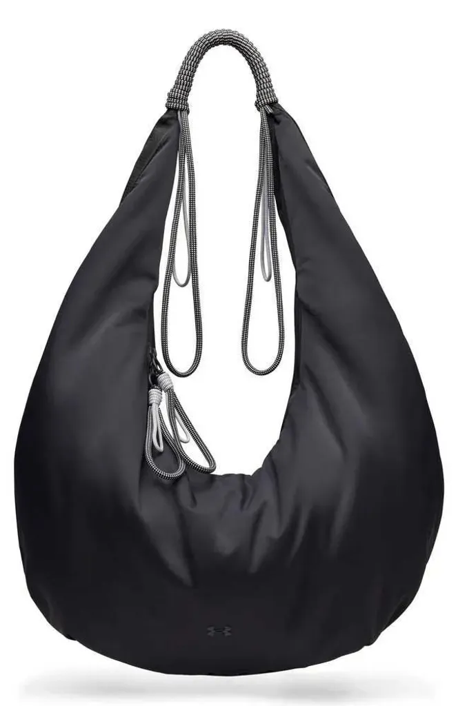 Petit Sac de Sport UA Studio Cinch Crescent Noir Idéal Yoga et Pilates