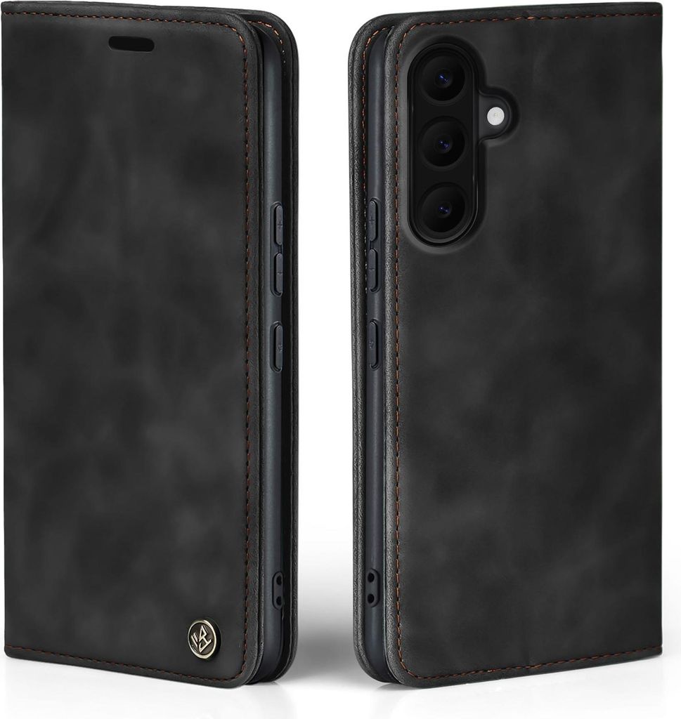 Handy Hülle für Samsung Galaxy A37 5G Klapphülle Bookcase Flip Cover Handy Tasche Etui Farbe: Schwarz