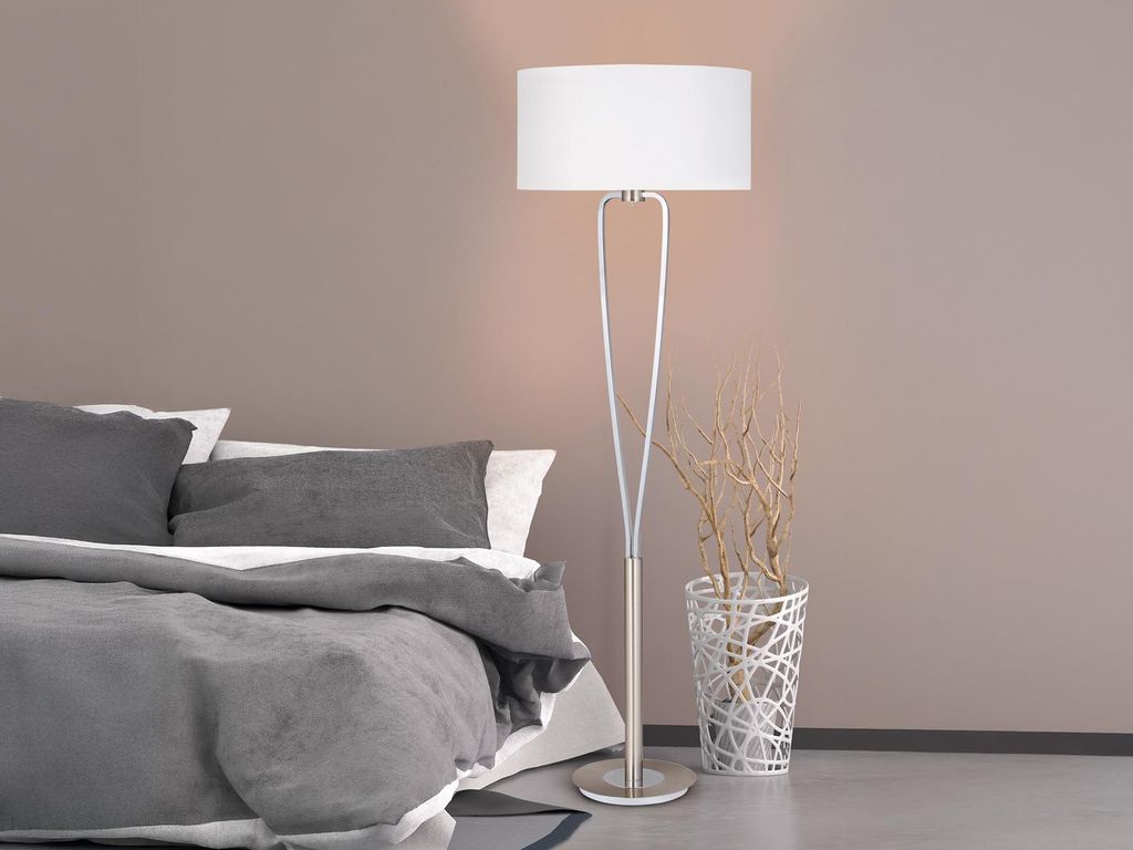 Designer Stehlampe modern mit Schirm Wohnzimmer Produktbild 