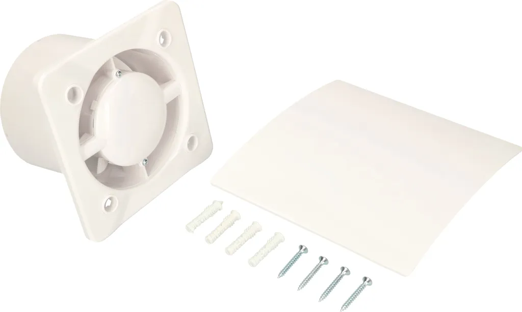 Ventilateur mural de 100 mm pour évacuer l'humidité en toute discrétion