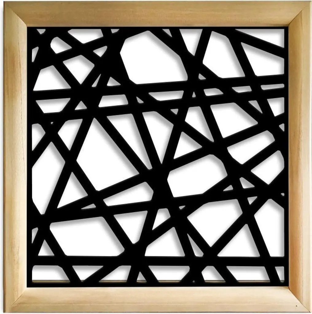 Décoration Murale Modulaire Noire 48x48 cm pour Salon et Bureau