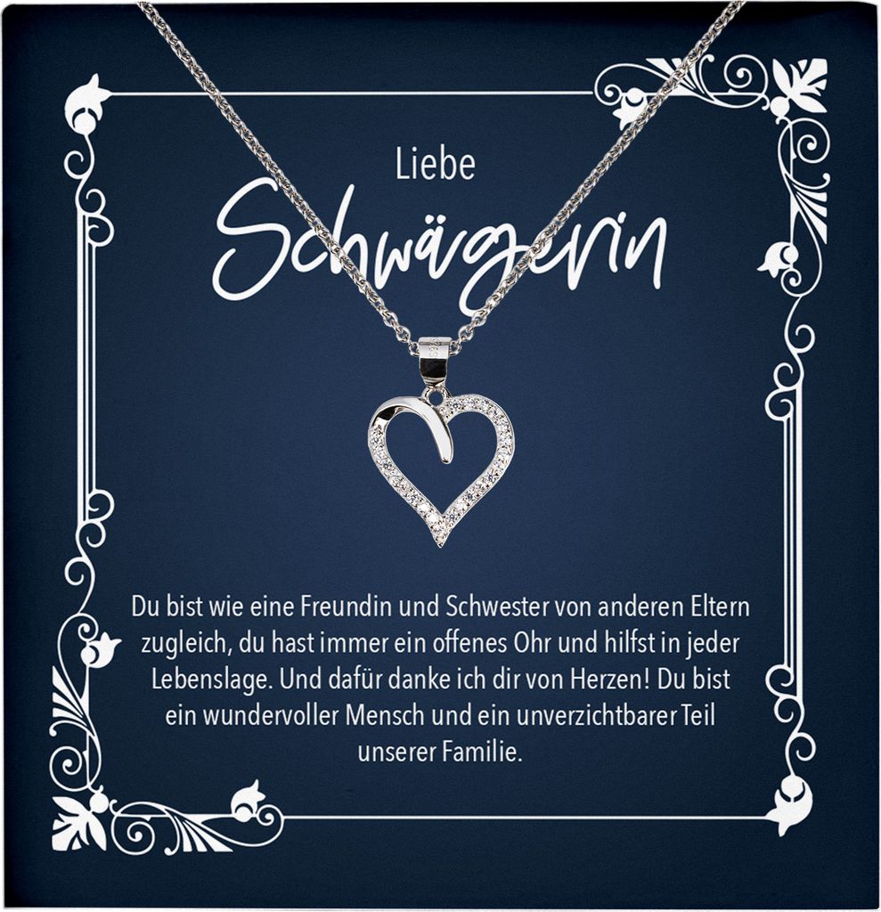 22Feels Echt Silber Halskette - Schwägerin Geschenk Frauen Produktbild 