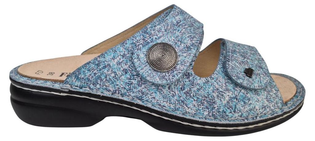 Finn Comfort Sansibar Ariell sky Pantolette Blau : 38 Produktbild 