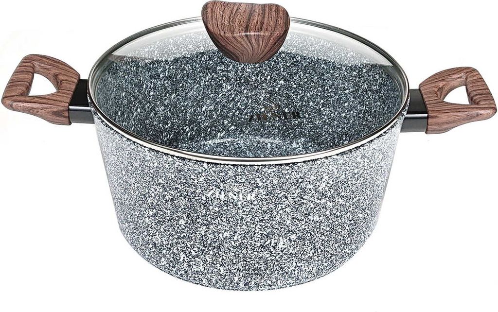 Marmites en céramique grise avec poêle à frire et wok Set Image du produit 