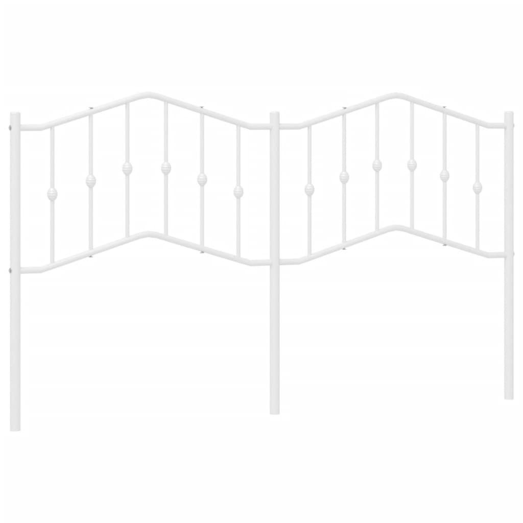 Ersatz-Kopfteil Metall Weiß 180 cm