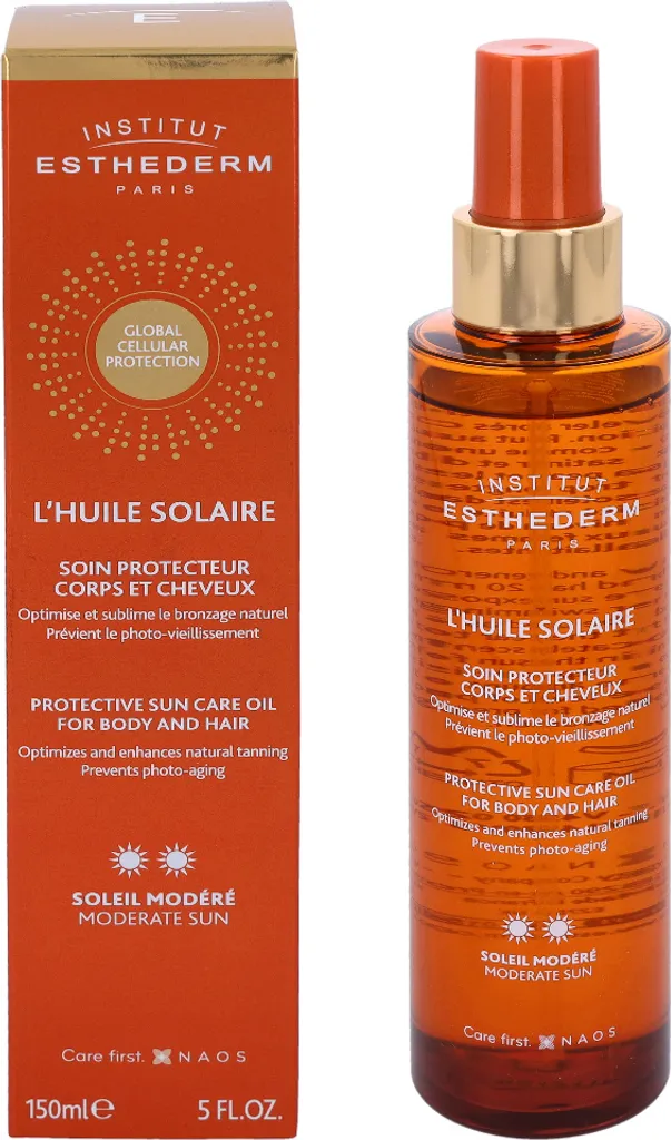 Esthederm Solaire L'Huile Modere 150ml Trattamento Corpo e Capelli Limitato Sole