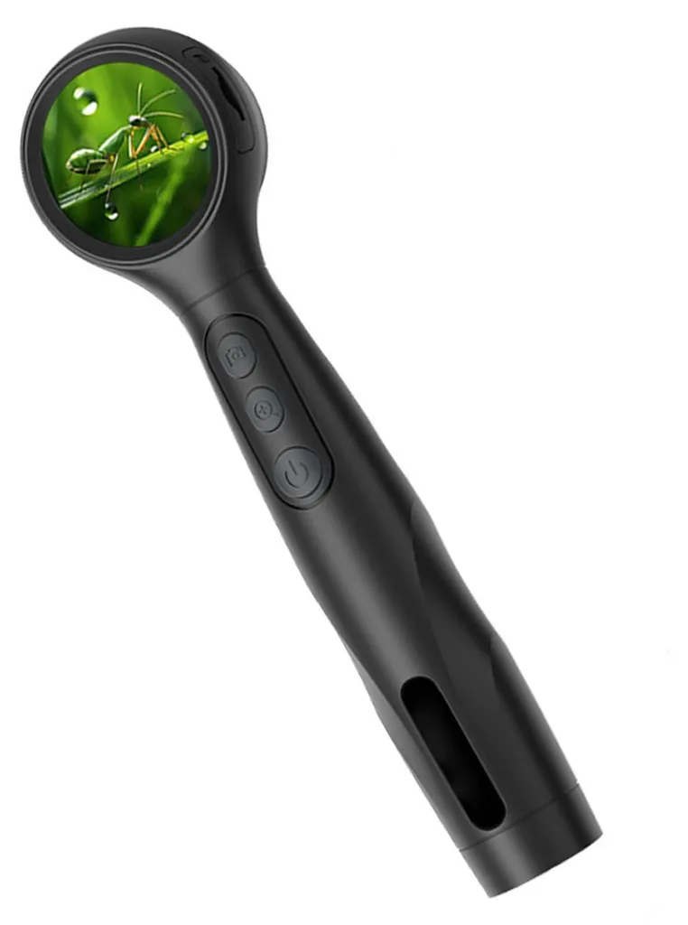 Microscope 500x écran IPS 1,38 pouce - Imagerie 2MP et résolution 1080p - 4