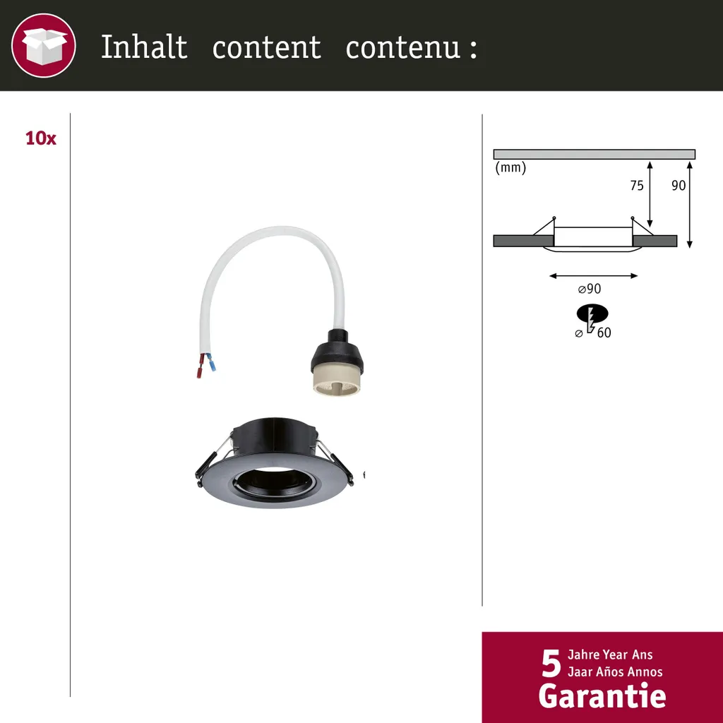 Paulmann Recessed Set 10: La Base Perfetta per la tua Smart Home - 4