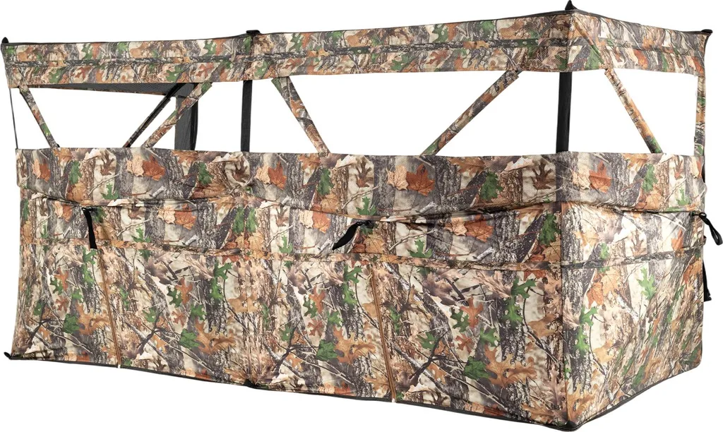 Tente de Chasse Pop-up 360° avec Vision Unidirectionnelle 150x150cm