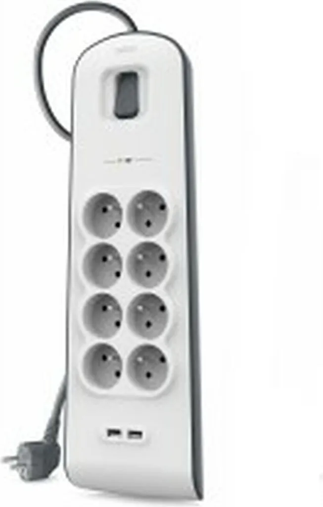 Belkin Surge 8 prises 2 USB-2,4A BSV804ca2M Blanc - Multiprise Parafoudre