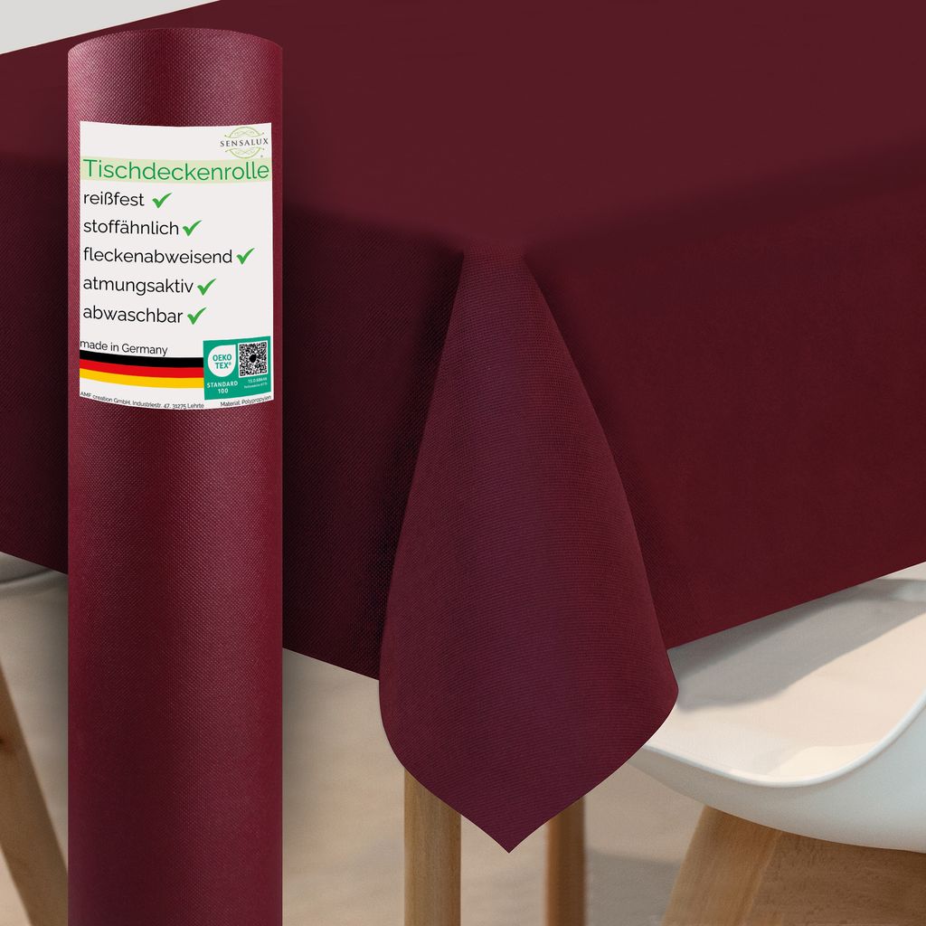 Sensalux Tischdeckenrolle, 1,18m x 25m Bordeaux