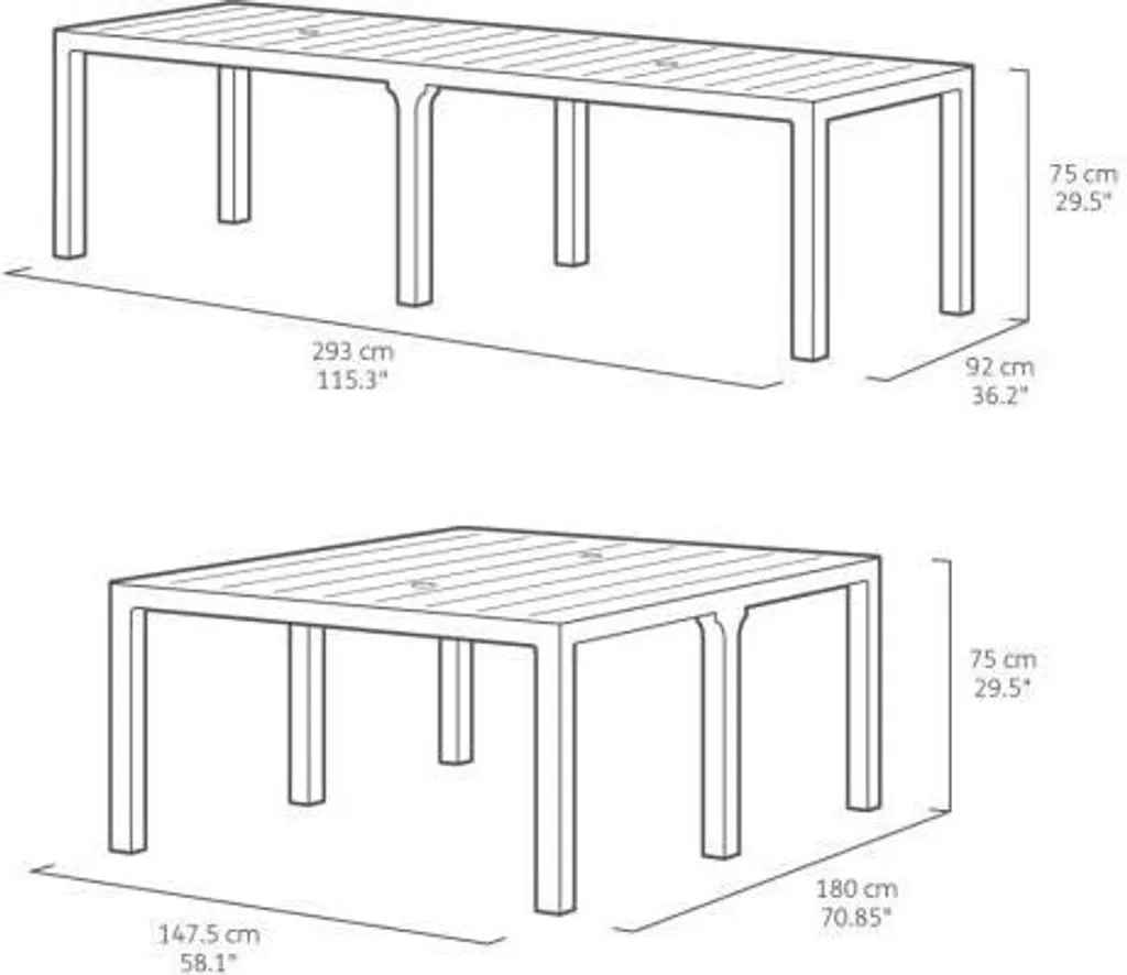 Table de jardin extensible Keter Julie Double 295 cm graphite - 17
