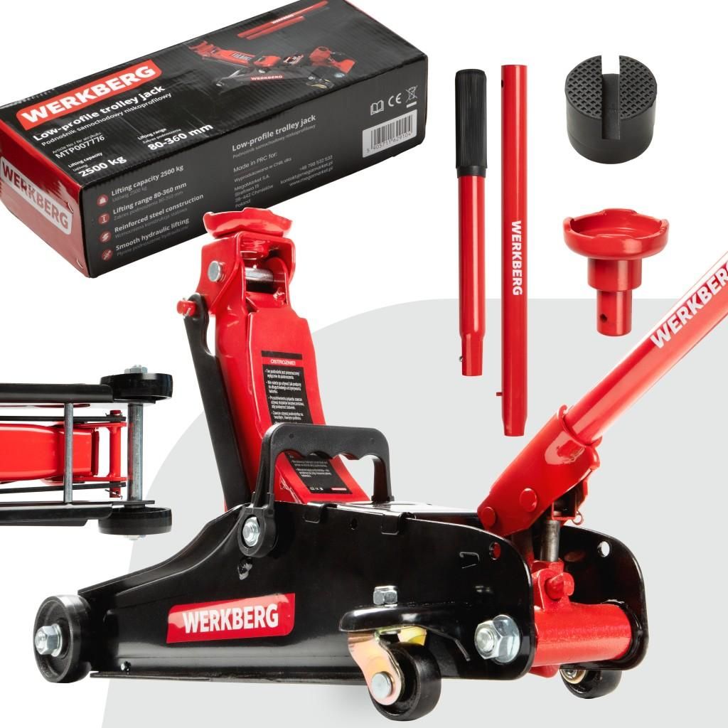 Podnośnik samochodowy hydrauliczny punktowy WERKBERG 2,5T Zdjęcie produktu 
