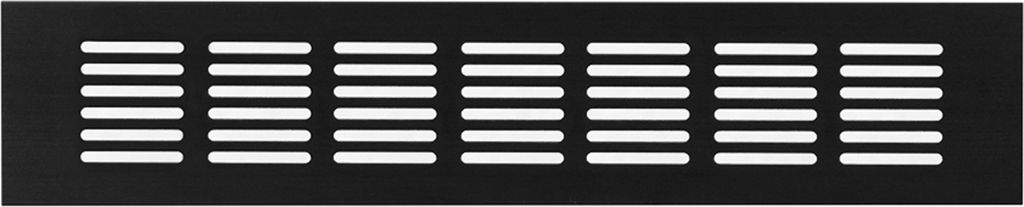 Lüftungsgitter LG-3006 BL Schwarz eloxiert Stegblech 300 x 60 mm