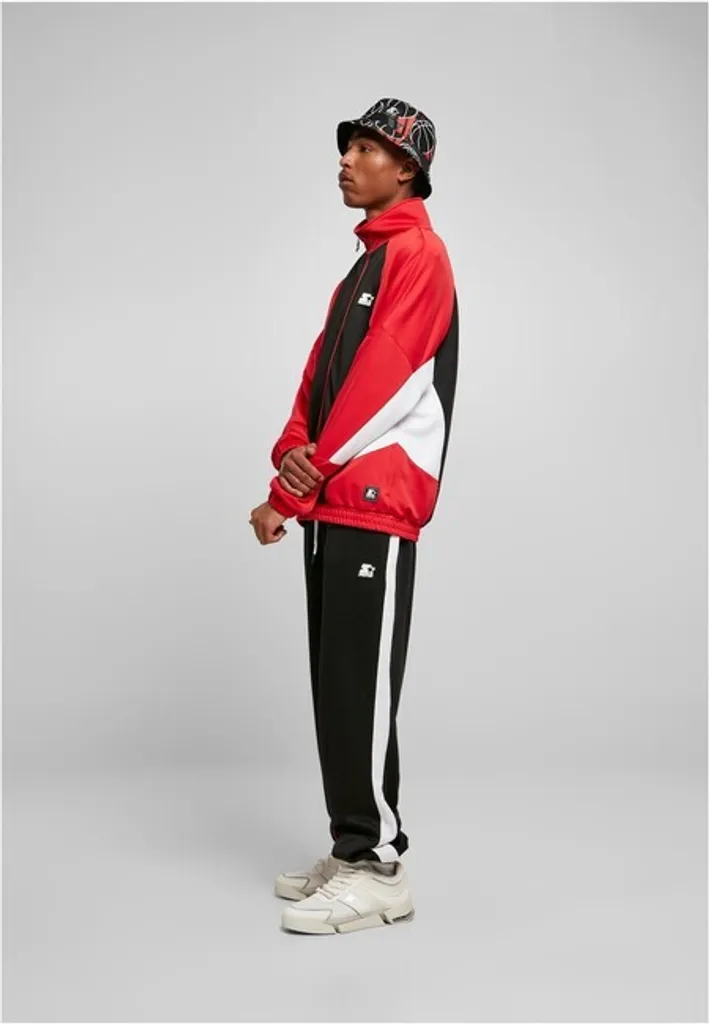 Starter Laser Track Jacket noir et blanc avec design géométrique S